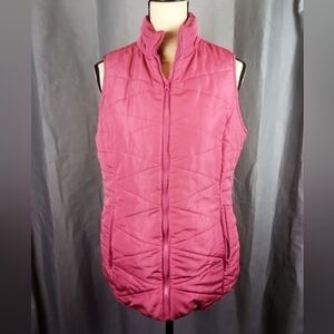 New Directions pink puffy vest, size M
